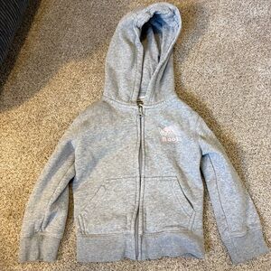Roots Grey Zip Up Hoodie Size 4T Sweatshirt Outdoors